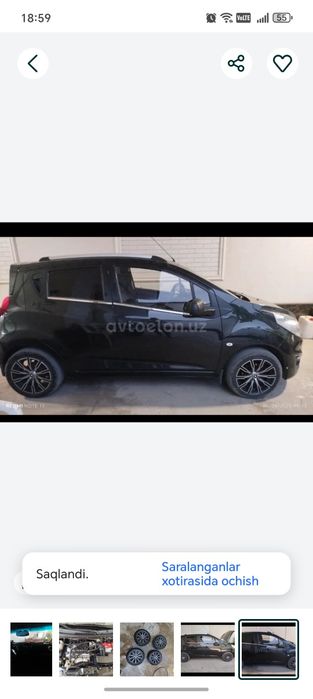 Spark sotiladi qora 1.25mtr