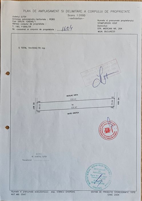 Vânzare 2 Terenuri Extravilan Periș–Cocioc, Ilfov
