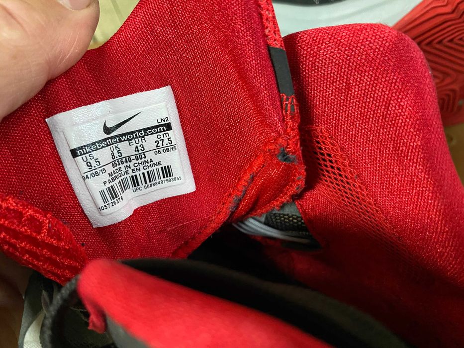 Nike Hyperdunk 2014 Black University Red''оригинални маратонки 43 номе