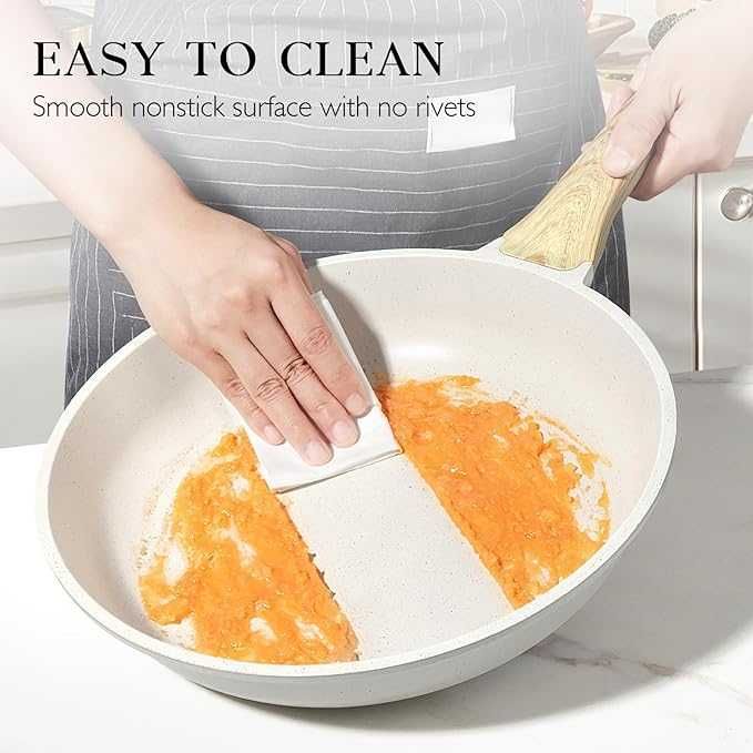 Тиган за омлет GiPP 20см с незалепващо покритие, бял гранит