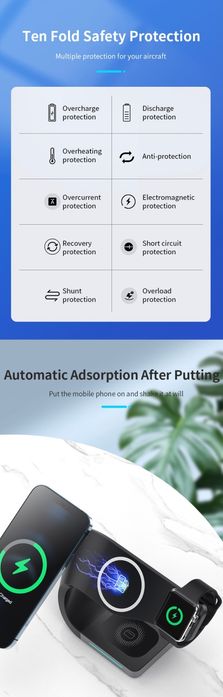 Proda PD-178 Док-станция MagSafe 15W для iPhone 16 Apple Watch AirPods