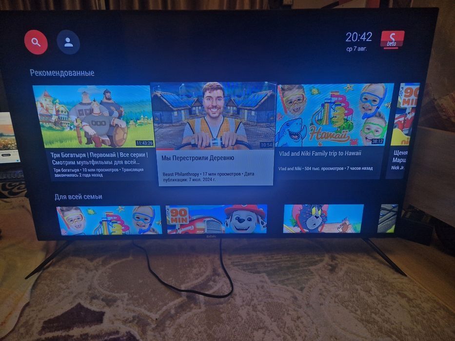 *️⃣ BBK Android Smart Tv Диагональ 127см в отличном состоянии/ QTV