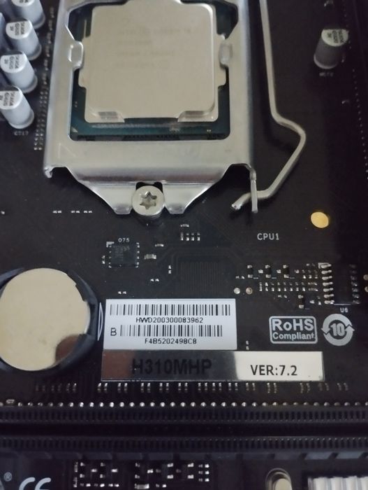 Продам комплект материнская плата H310+ процессор core i5 9400F+озу 8G
