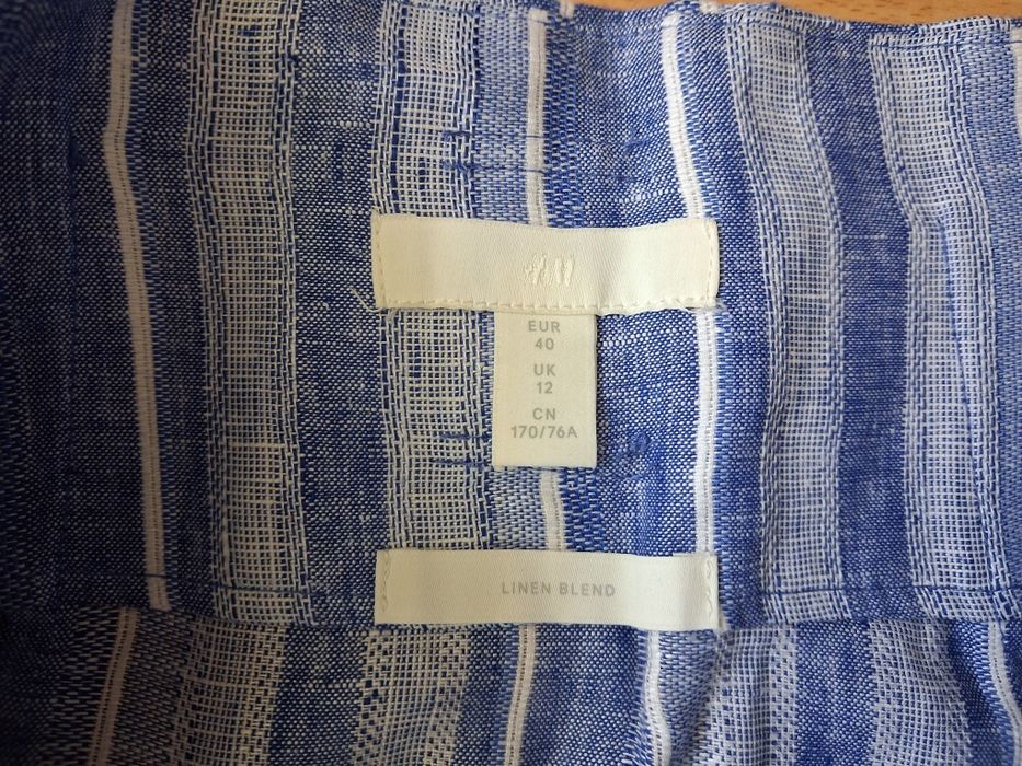 Пола с лен и къси панталони H&M, размер 40