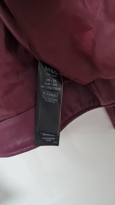 Jacheta PIELE M&S Plum Faux