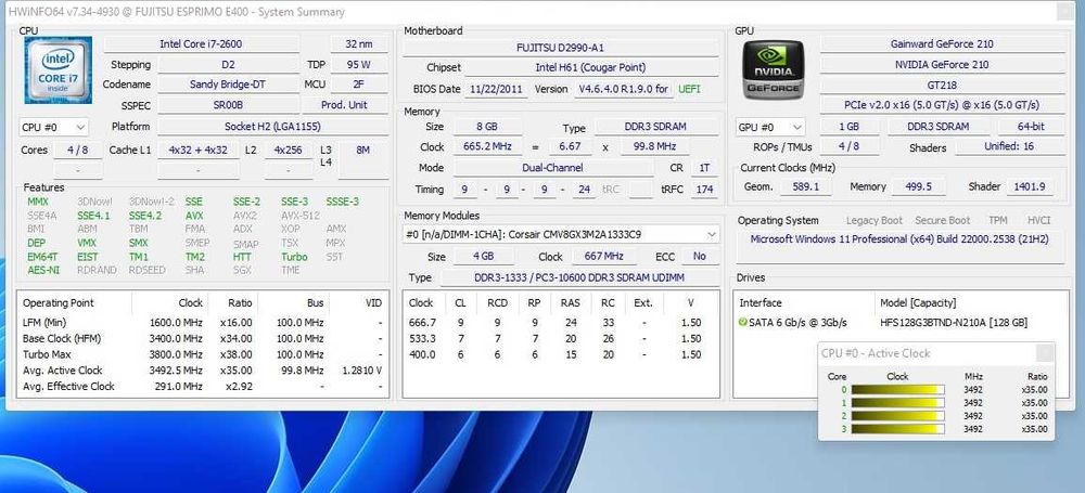Procesor I7 2600 socket 1155 3.40GHz