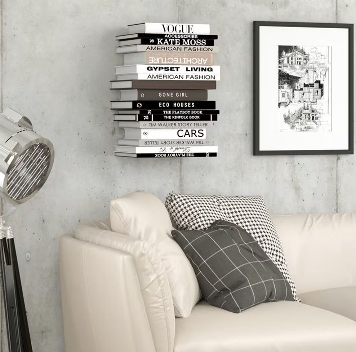 Метални стенни рафтове за книги 4бр