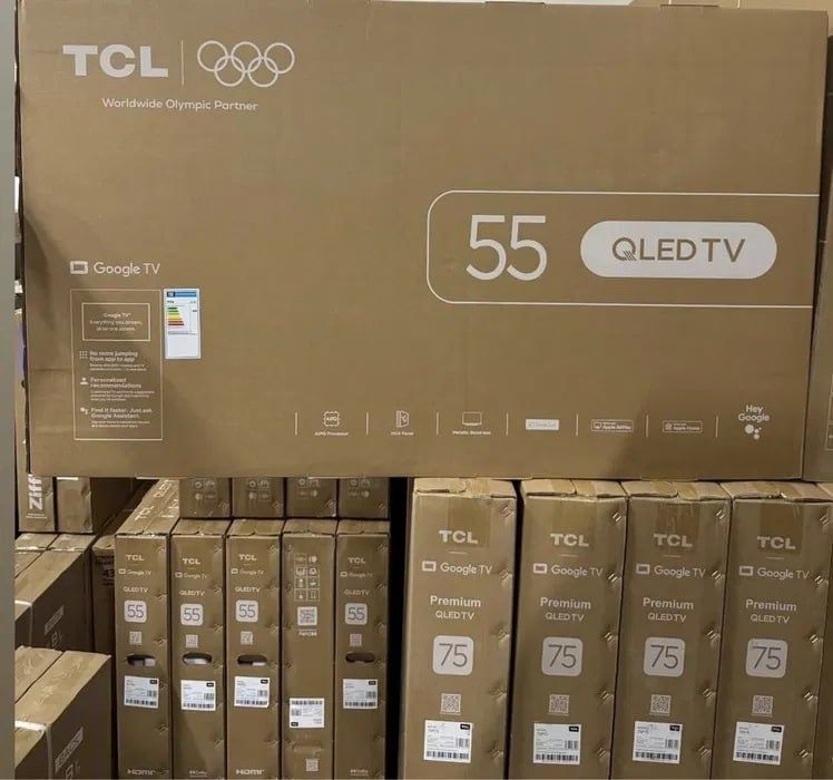 Телевизоры TCL QLED 55',65'. Kafolatlangan va bepul yetkazib berish.