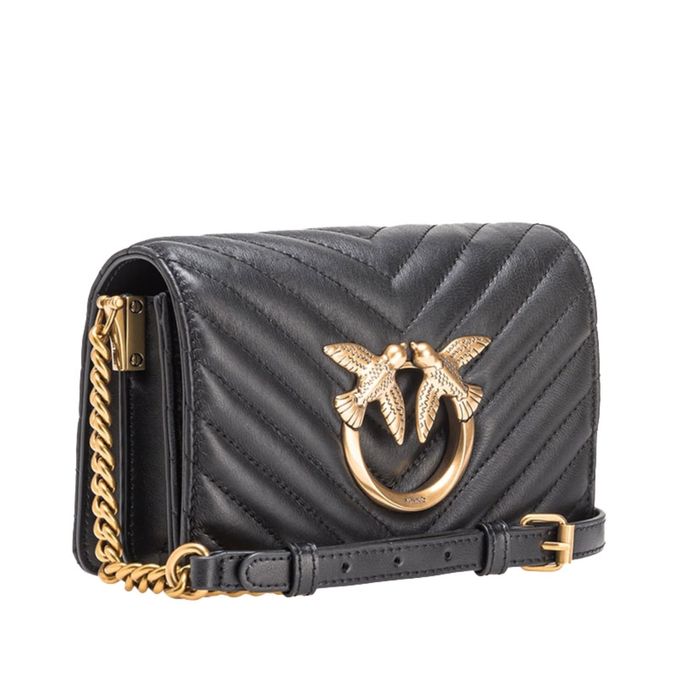 Оригинална дамска чанта Pinko Love One Mini Chevron 100067 A0GK Z99Q