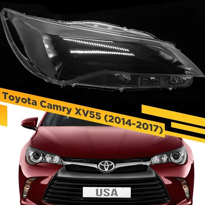 Стекло фары на Toyota Camry 55 USA