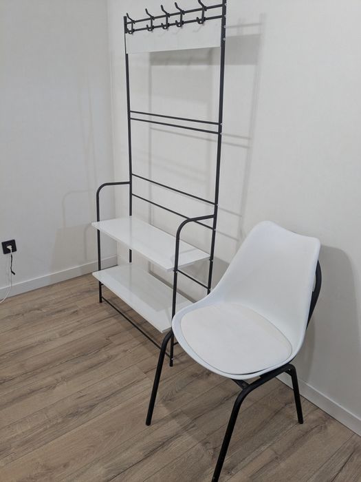 Вешалка напольная с полками для обуви