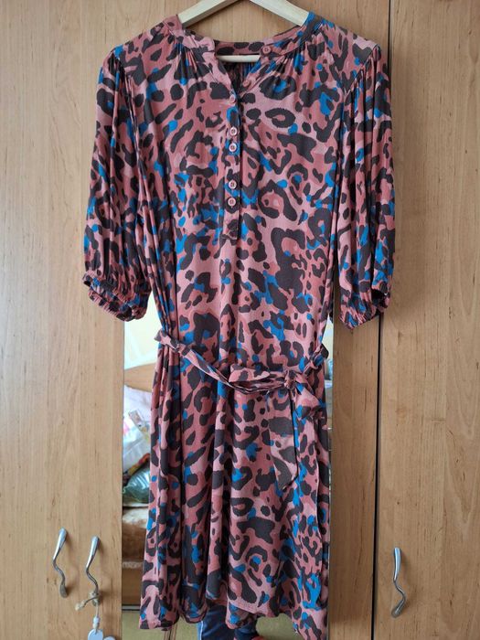 Rochie Next mărimea 12 (40) animal print roșu/albastru