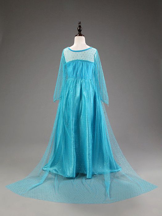 Rochie/rochita Elsa Frozen-model cu trena lunga petreceri/aniversari