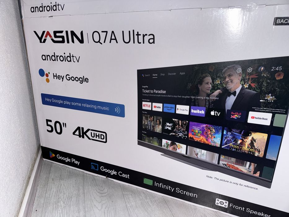 Тезевизор YASIN 4k UltraHD AndroidTV