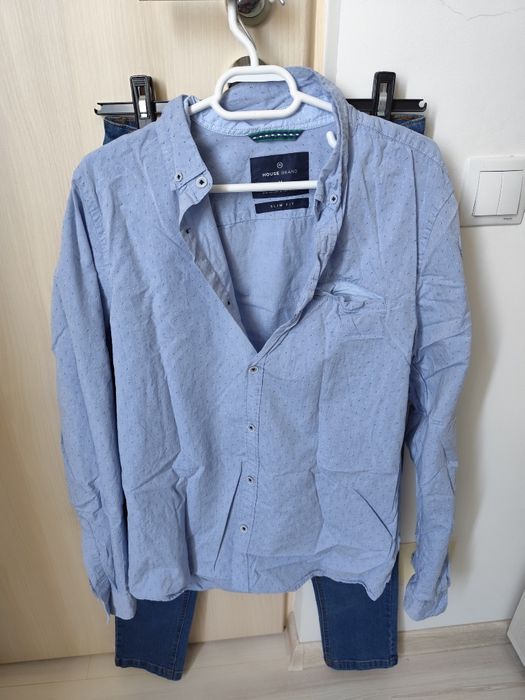 Lot cămăși + blugi bărbați M