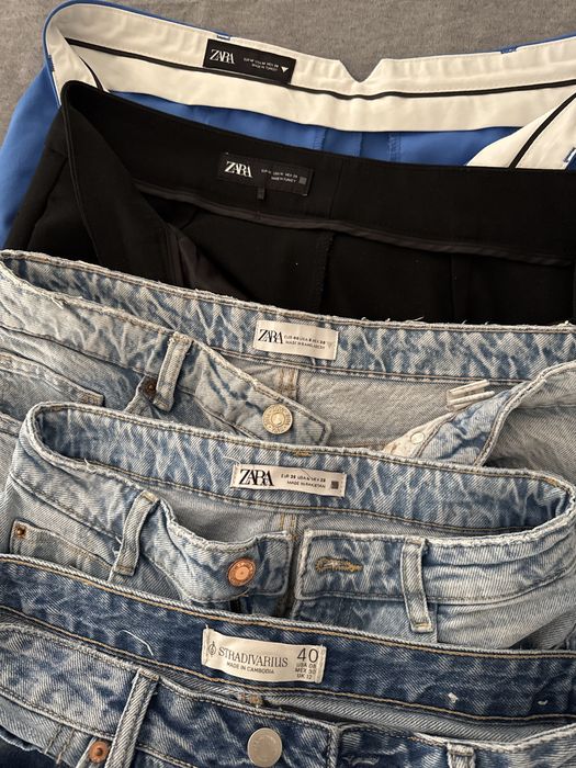 Дънки с камъни,Zara, H&M панталон 36/38/40рр