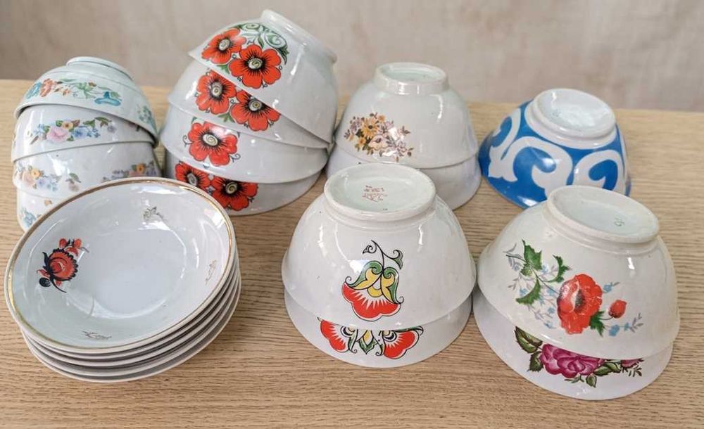 Фарфоровые касушки и пиала
