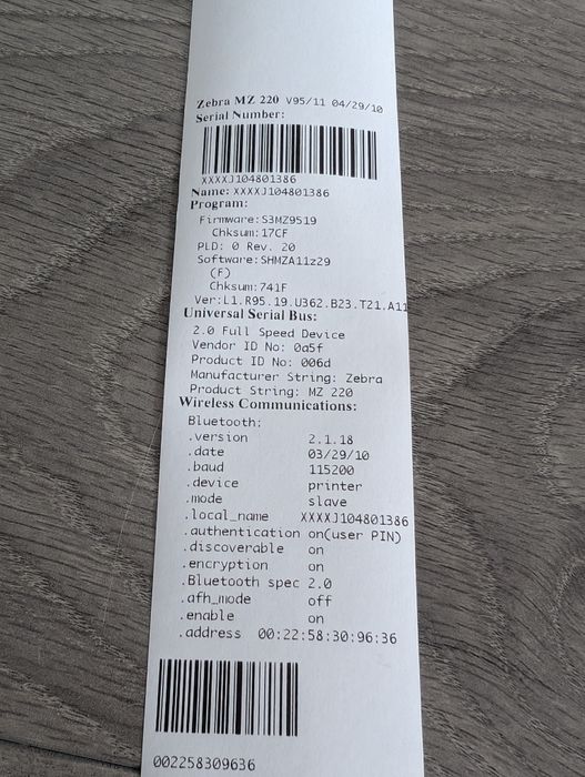 Zebra MZ 220 imprimanta printer termica etichete