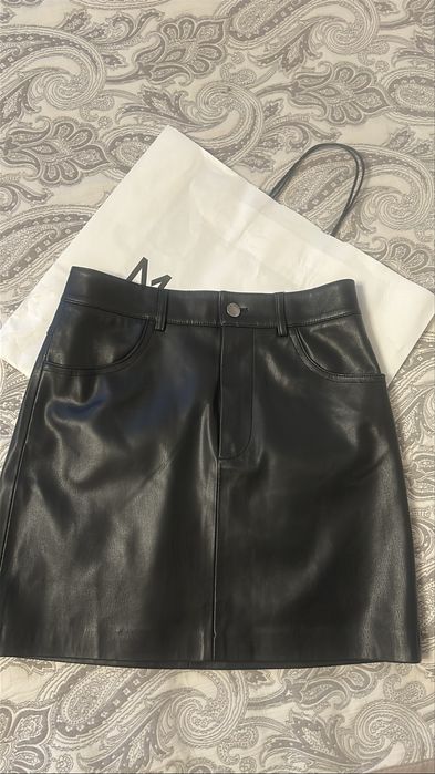 Мини Юбка mango эко кожа