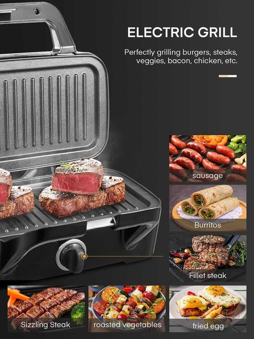 Грил/Тостер и Гофретник Fohere Sandwich Maker, 1200 W 3-in-1,Гаранция