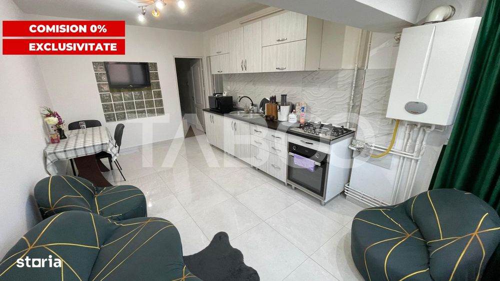 Apartament mobilat 4 camere  modern Comision 0 % zona Terezian Sibiu