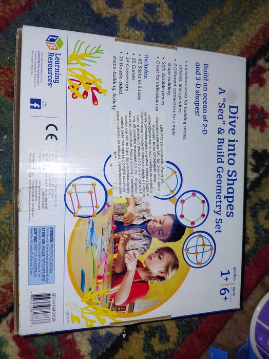 Set constructii pentru invatare geometrie 3D de la Learning Resources