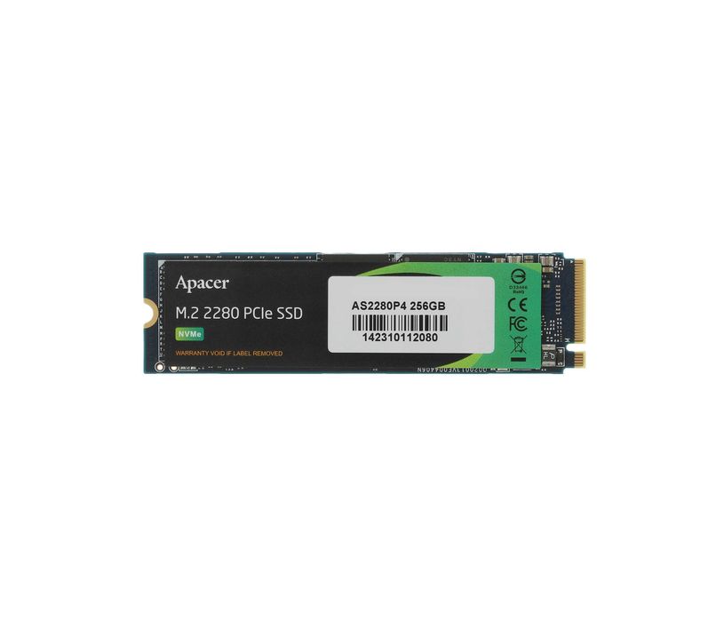 - Твердотельный накопитель SSD M.2 256GB Apacer AS2280P4 NVMe PCIe