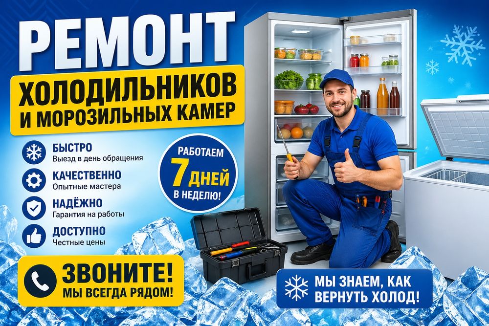 Ремонт холодильников морозильных камер