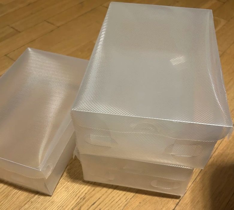 Прозрачные коробки для обуви