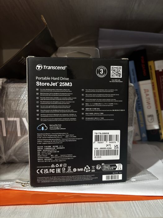 Transcerd 1Tb HDD USB 3.1 Gen 1 StoreJet 25 M3