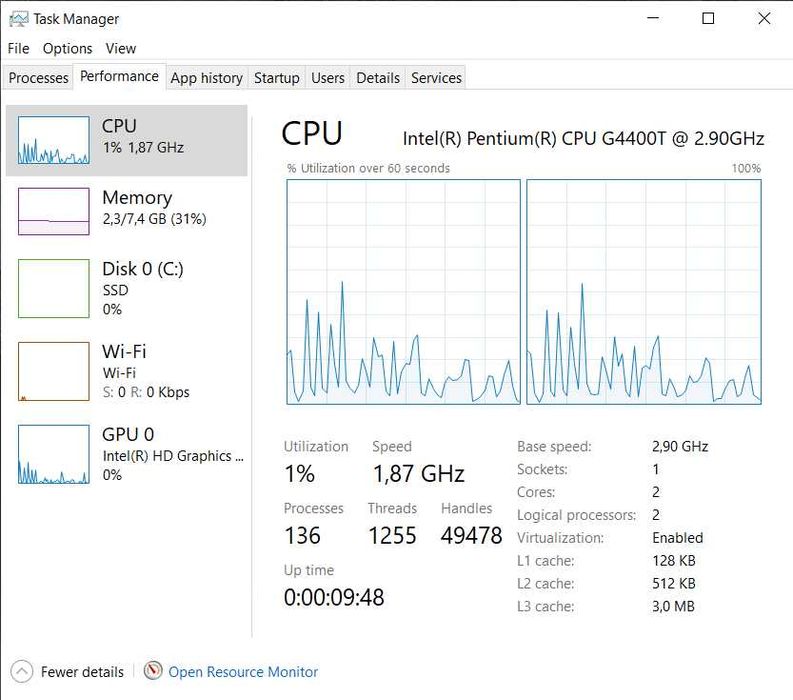 HP ProDesk 600 G2 - Pentium G4400T / 8GB DDR4 / 240GB Kingston SSD / Intel 7260AC + Bluetooth / Win 10 PRO