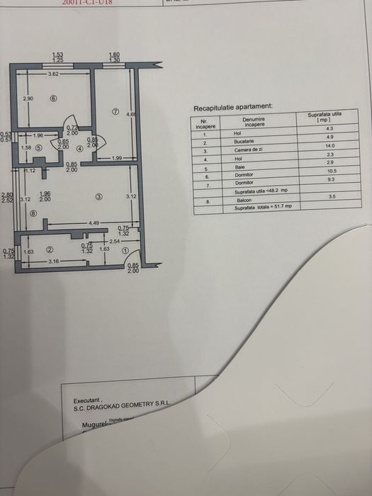 Apartament cu 3 camere