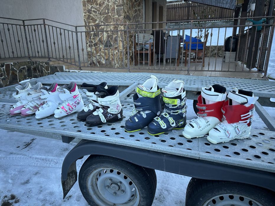 Vand clapari diferite marimi si o pereche de skiuri