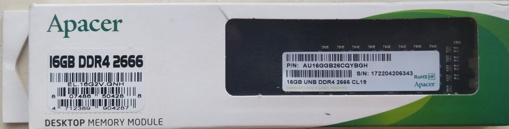 ОЗУ 16gb DDR 4 Apacer