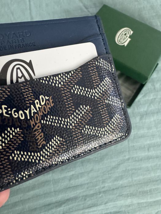 Goyard cardholder dark blue