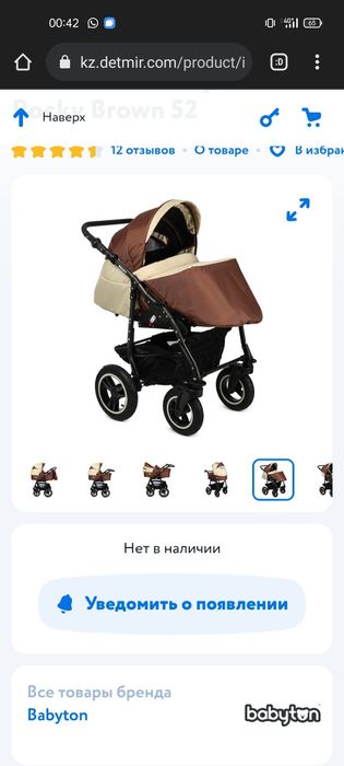 Коляска Babyton Rocky  Brown