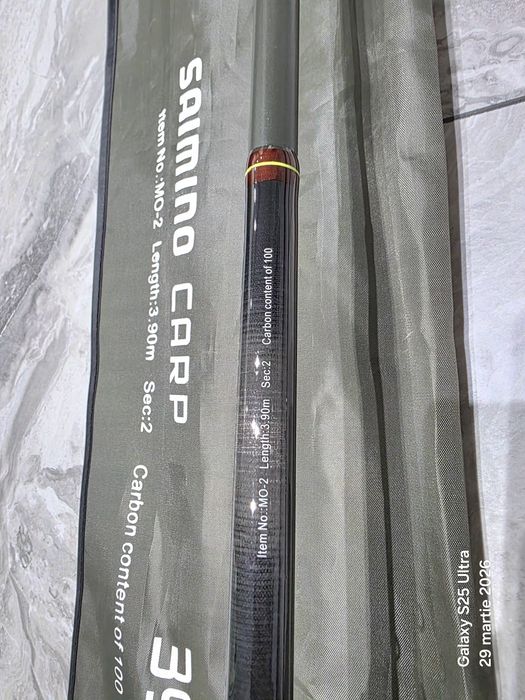 SET 4 Lansete CRAP din carbon Saimino MO2 3,90m din 2 tronsoane 4 lbs