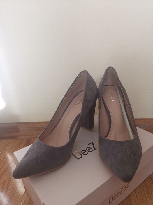 Pantofi stileto cu toc patrat gros 39