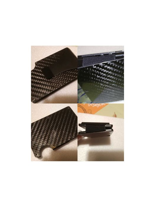 Калъф за документи карбон щипка за пари