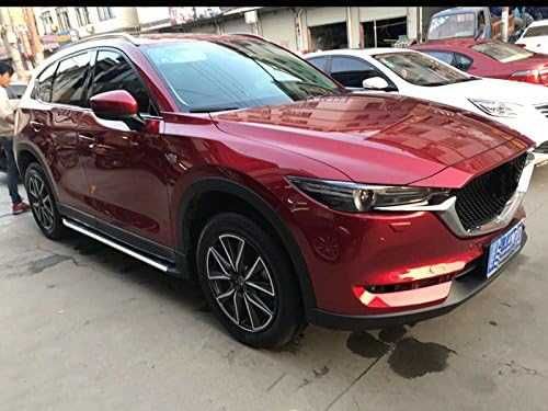 Странични степенки за Mazda CX-5 (2017–2021) – Черни със сребрист кант