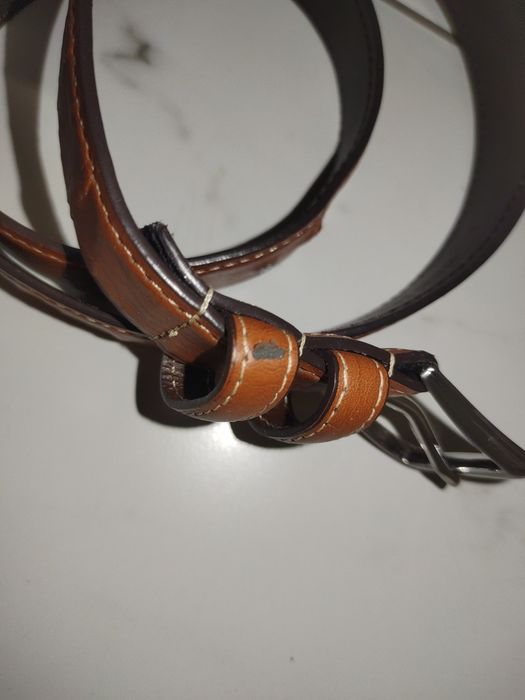 Ремень кожзам коричневый.