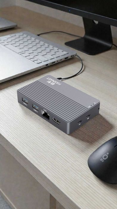 FiRSMART 10-в-1 док станция гибрид  USB-C HUB M.2 NVMe/SATA SSD