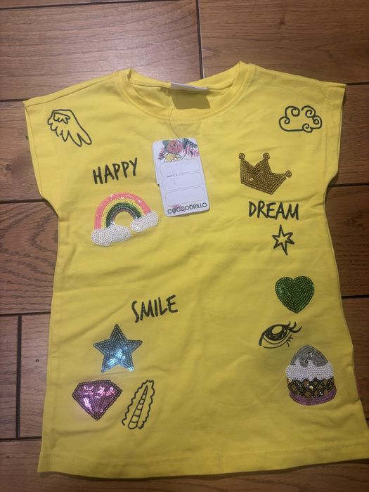 Жълта детска блуза за момиче