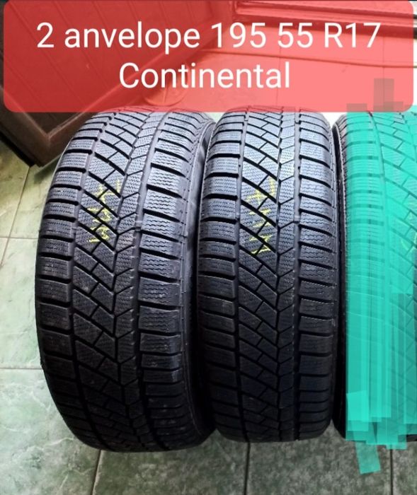 2 anvelope 195/55 R17 Continental cu profil 7mm