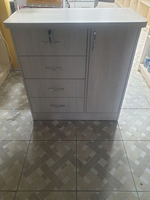 Tumba, Komod , oq teksturalik laminatdandan yaslagan, polkali, kalitli