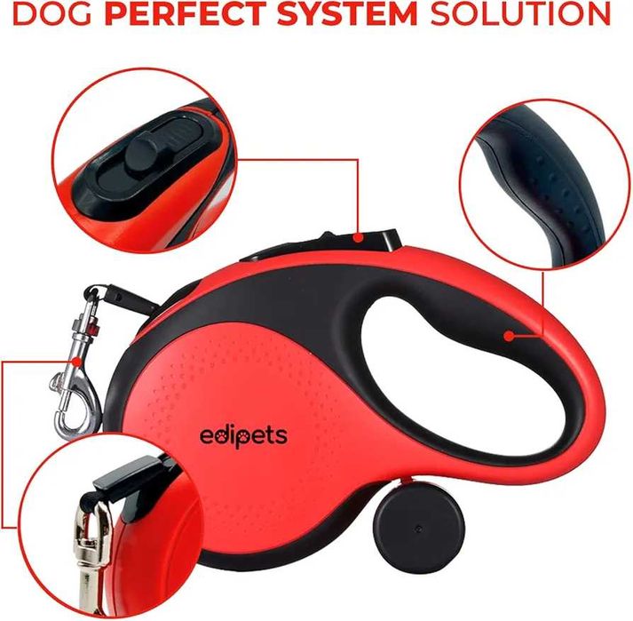 Професионална автоматична каишка Edipets – 8 метра, до 50кг + торбички