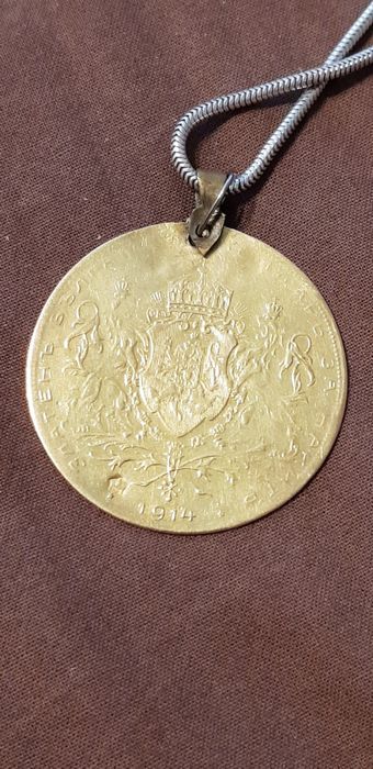Екстремно рядък златен пендар ФЕРДИНАНД 1914