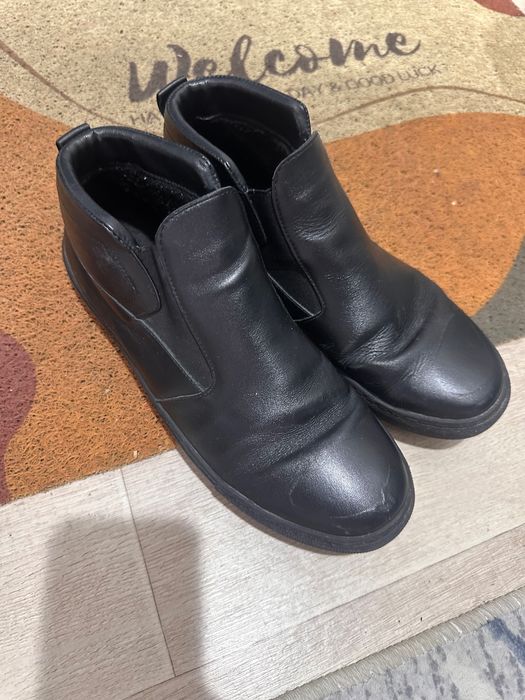 Ботинки зимние кожаные