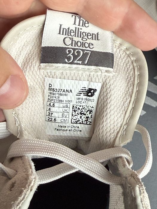 New Balance 327 leopard print logo