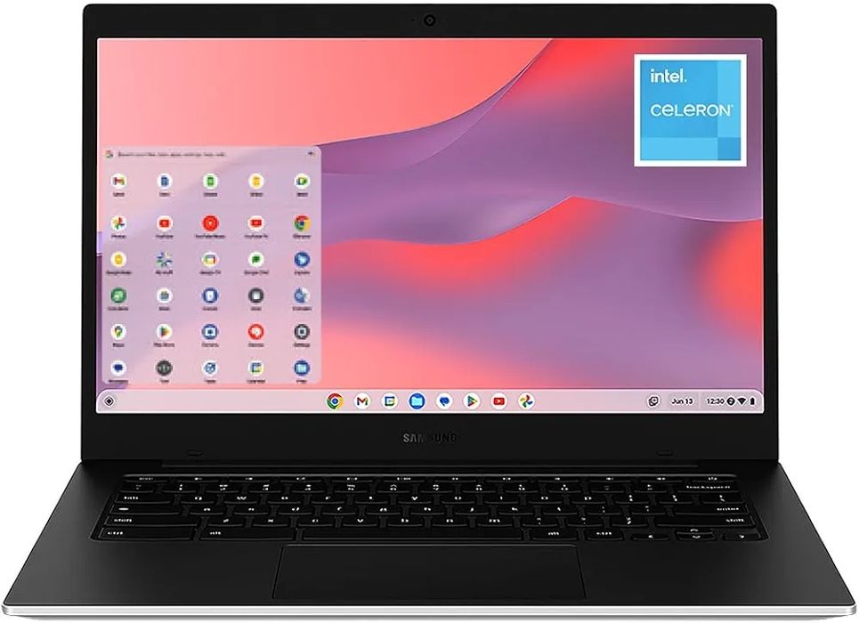 Laptop Samsung Chromebook Go de 14", procesor Intel Celeron N4500, 4 GB RAM, stocare de 64 GB, ChromeOS, XE340XDA-KA2,  SIGILAT